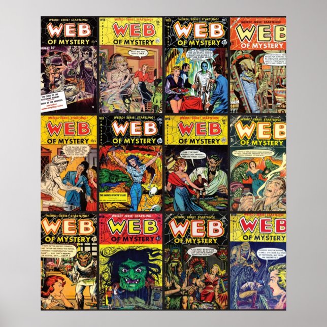 Mystery Comic Covers  Vintage comic Poster (Front)