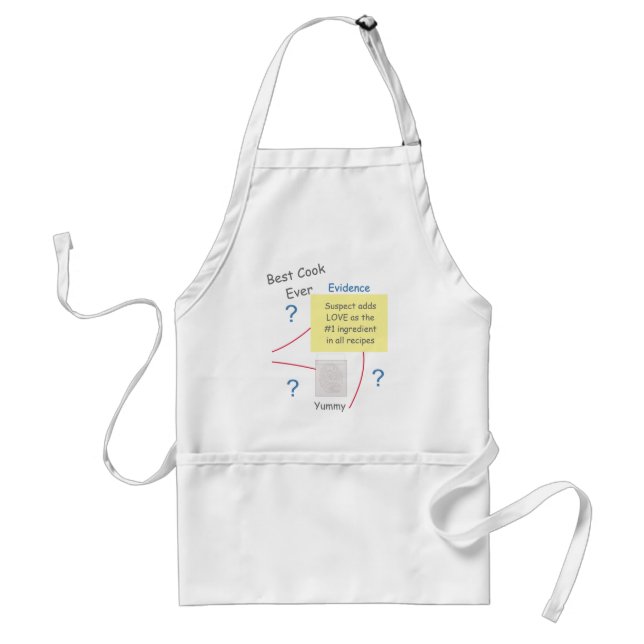 Mystery Crime Solving Evidence Board Best Cook Adult Apron (Front)