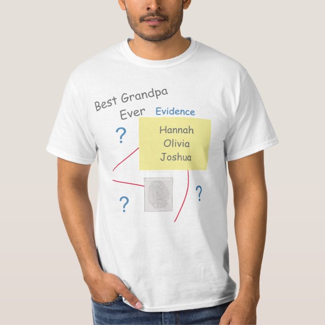 Mystery Crime Solving Evidence Board Best Grandpa T-Shirt (Front)