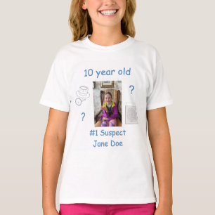 Mystery Crime Solving Evidence Board Birthday Girl T-Shirt