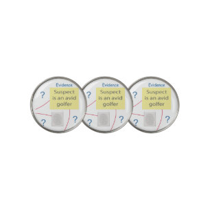 Mystery Crime Solving Evidence Board Golf Ball Marker
