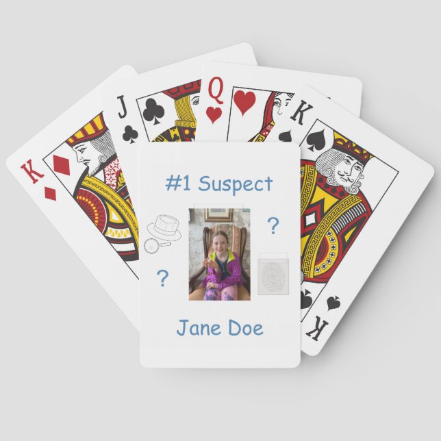 Mystery Crime Solving Evidence Board Poker Cards (Back)