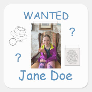 Mystery Crime Solving Evidence Board Square Sticker