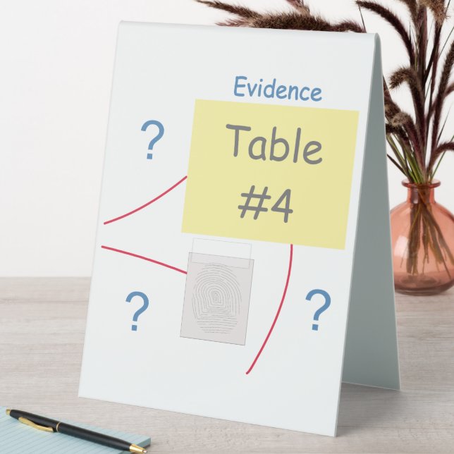 Mystery Crime Solving Evidence Board Table Tent (In SItu (Table))