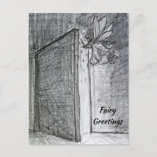 Mystery Fairy Greeting Customized Art Postcards (Front)