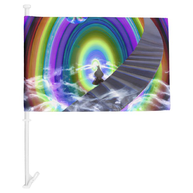 Mystery Figure at the Inter-Dimensional Stargate Car Flag (Front)