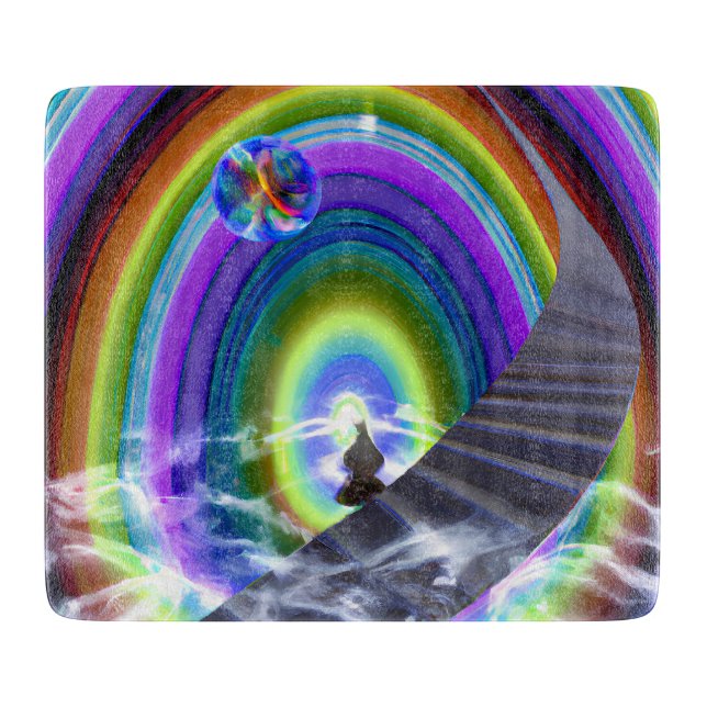 Mystery Figure at the Inter-Dimensional Stargate Cutting Board (Front)