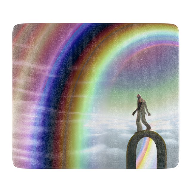 Mystery Figure at the Inter-Dimensional Stargate Cutting Board (Front)