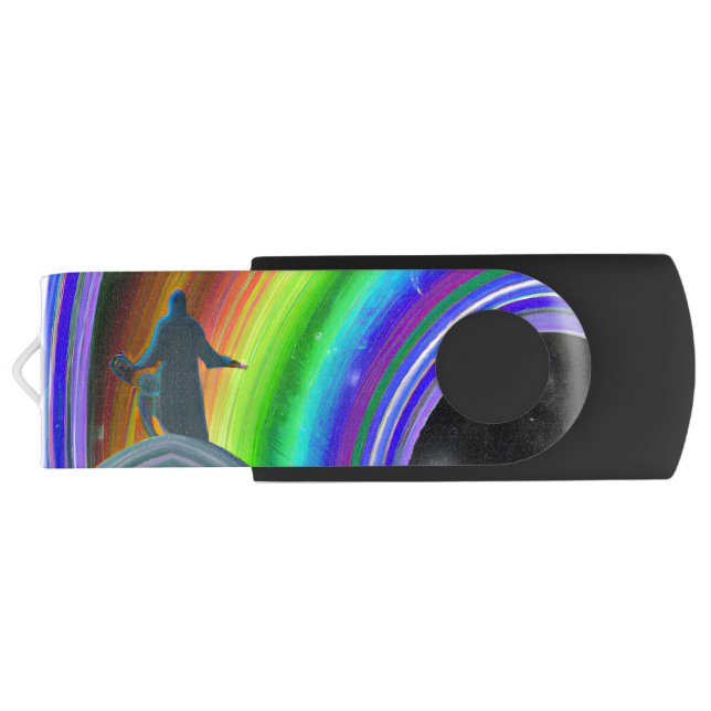 Mystery Figure at the Inter-Dimensional Stargate Flash Drive (Back)