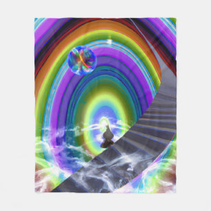 Mystery Figure at the Inter-Dimensional Stargate Fleece Blanket