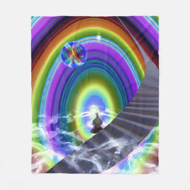 Mystery Figure at the Inter-Dimensional Stargate Fleece Blanket (Front)