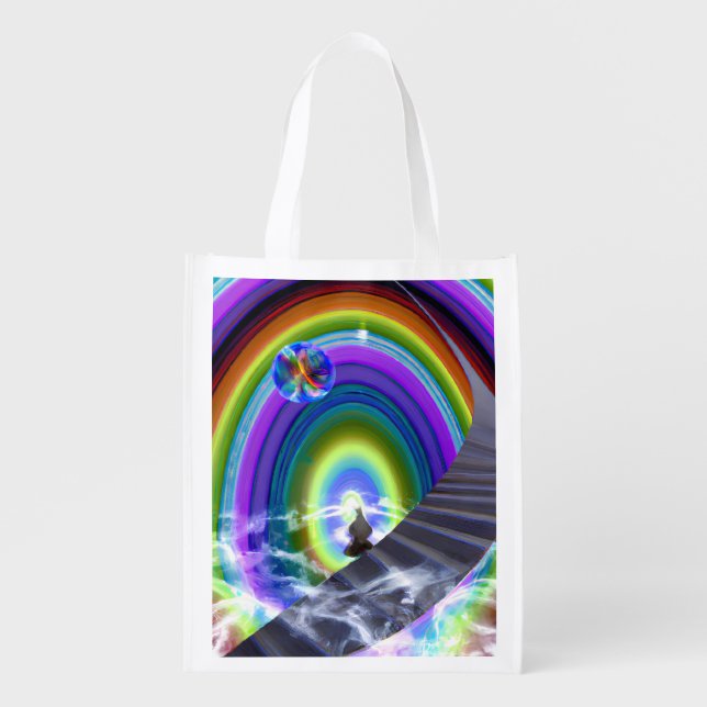 Mystery Figure at the Inter-Dimensional Stargate Grocery Bag (Front)