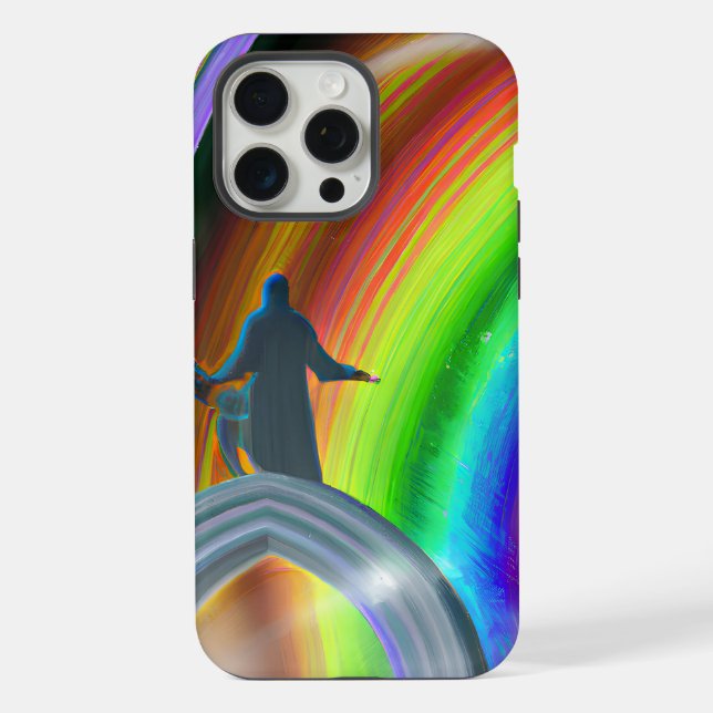 Mystery Figure at the Inter-Dimensional Stargate iPhone Case (Back)