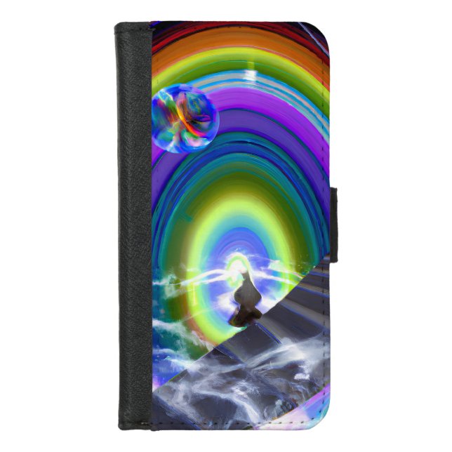 Mystery Figure at the Inter-Dimensional Stargate iPhone Wallet Case (Front)
