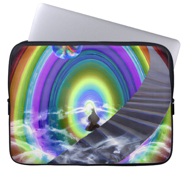 Mystery Figure at the Inter-Dimensional Stargate Laptop Sleeve (Front)