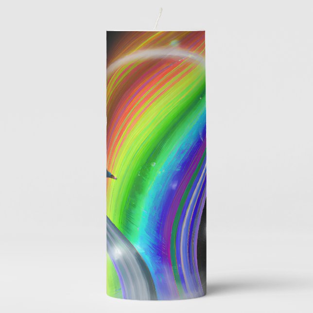 Mystery Figure at the Inter-Dimensional Stargate Pillar Candle (Front)