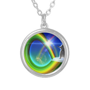 Mystery Figure at the Inter-Dimensional Stargate Silver Plated Necklace