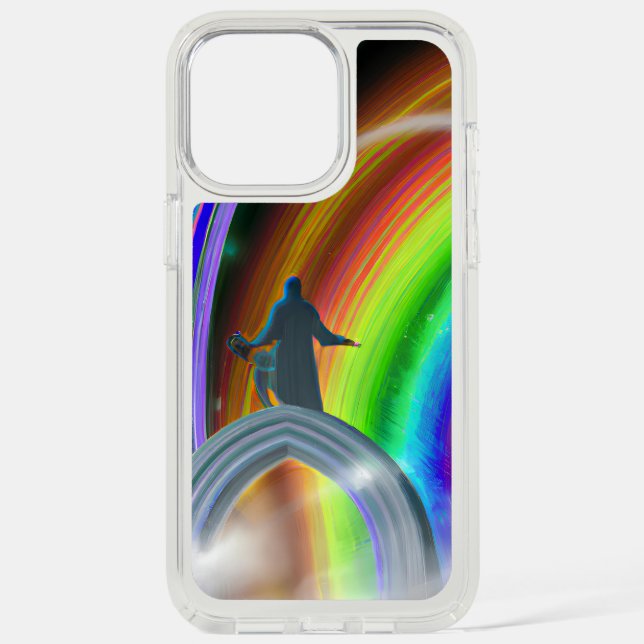 Mystery Figure at the Inter-Dimensional Stargate Speck iPhone Case (Front)