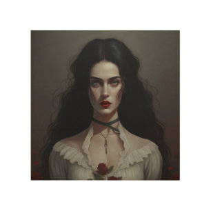 Mystery gothic female vampire metal poster