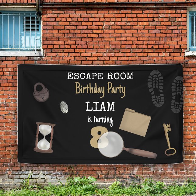 Mystery Kids Secret Agent Spy Detective Birthday Banner (Mystery Kids Secret Agent Spy Detective Birthday Banner)