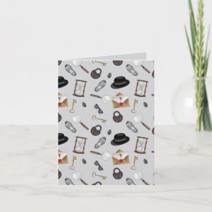 Mystery Kids Secret Agent Spy Detective Theme Card