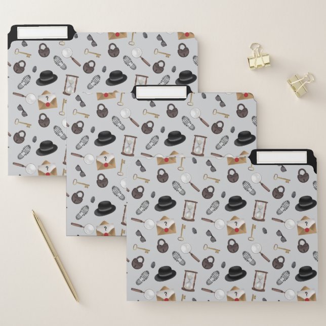 Mystery Kids Secret Agent Spy Detective Theme File Folder (Set)