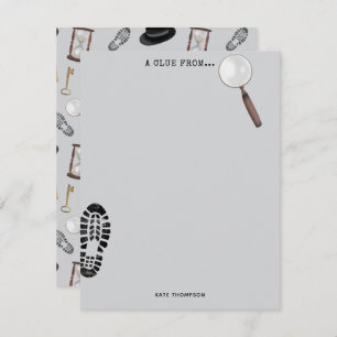 Mystery Kids Secret Agent Spy Detective Theme Note Card