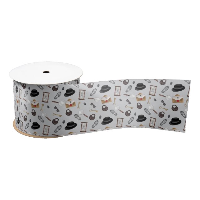 Mystery Kids Secret Agent Spy Detective Theme Satin Ribbon (Spool)