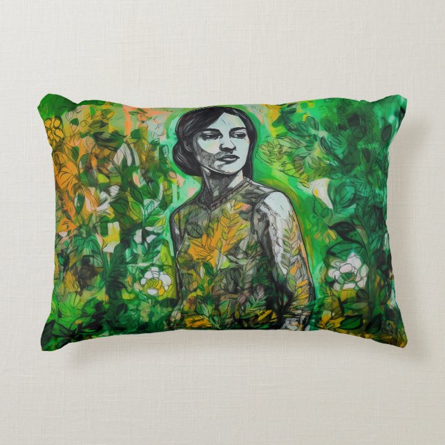 Mystery Lady  Accent Pillow (Front)