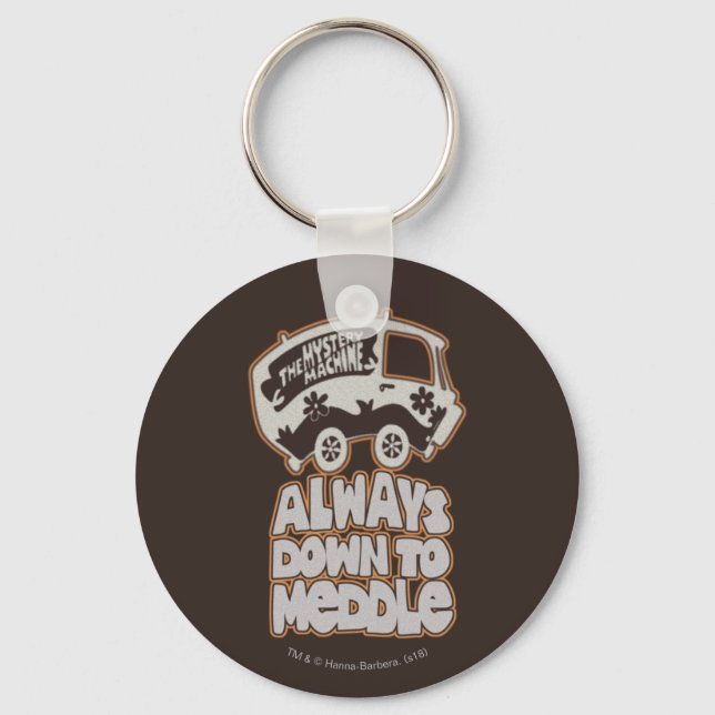 Mystery Machine "Always Down To Meddle" Keychain (Front)