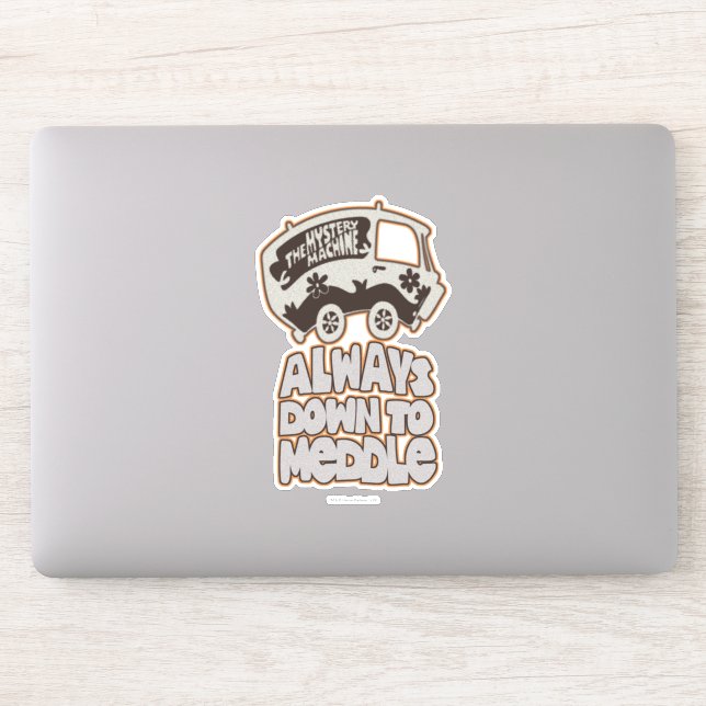 Mystery Machine "Always Down To Meddle" Sticker (Computer)