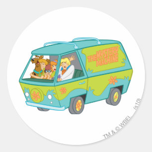 Mystery Machine Fright Classic Round Sticker