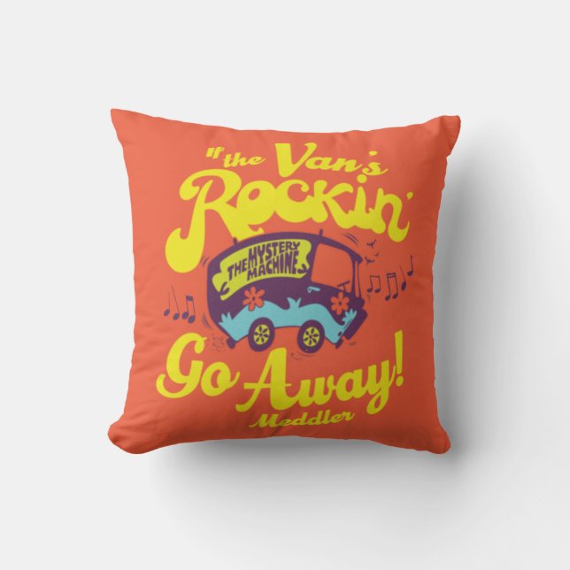 Mystery Machine "If The Van's Rockin'..." Throw Pillow (Front)