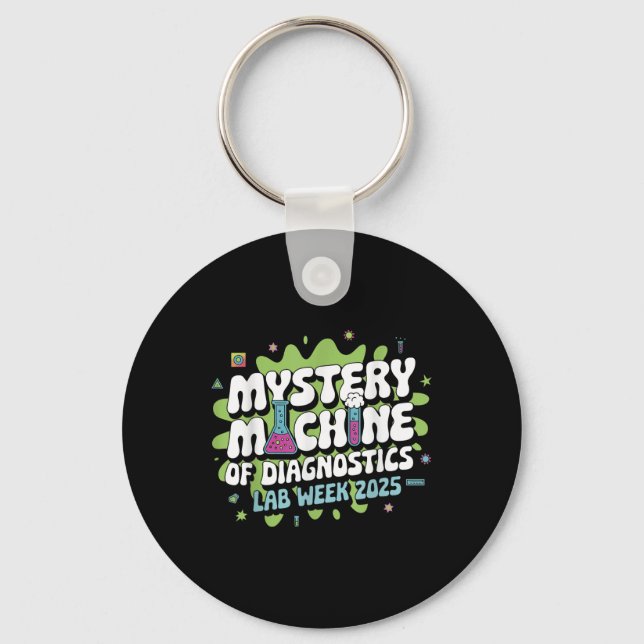 Mystery Machine Of Diagnostics Lab Week 2025 Funny Keychain (Front)