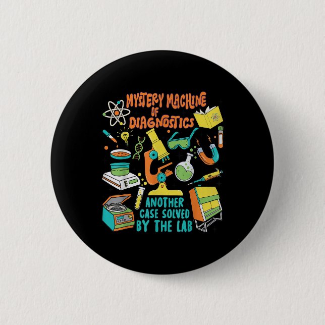 Mystery Machine Of Diagnostics Lab Week 2025 Lab S Button (Front)