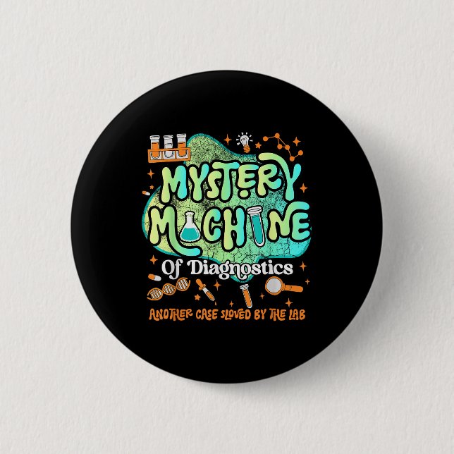 Mystery Machine Of Diagnostics Lab Week 2025 Med L Button (Front)