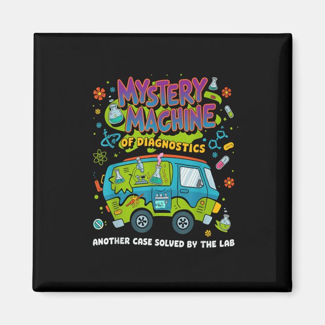 Mystery Machine Of Diagnostics Lab Week 2025 Med L Magnet (Front)