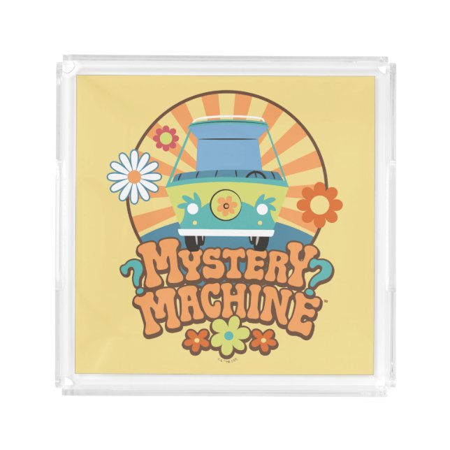 Mystery Machine Van Floral Graphic Acrylic Tray (Front)