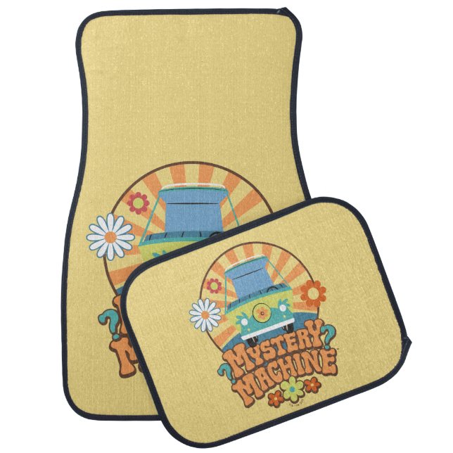 Mystery Machine Van Floral Graphic Car Floor Mat (Set)