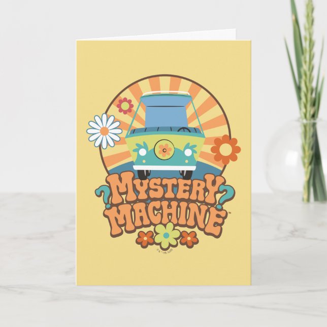 Mystery Machine Van Floral Graphic Card (Front)