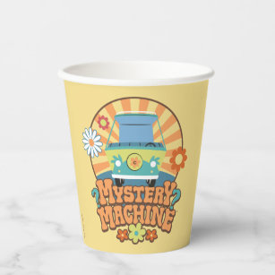 Mystery Machine Van Floral Graphic Paper Cups