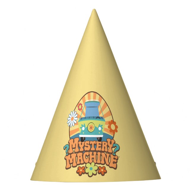 Mystery Machine Van Floral Graphic Party Hat (Front)