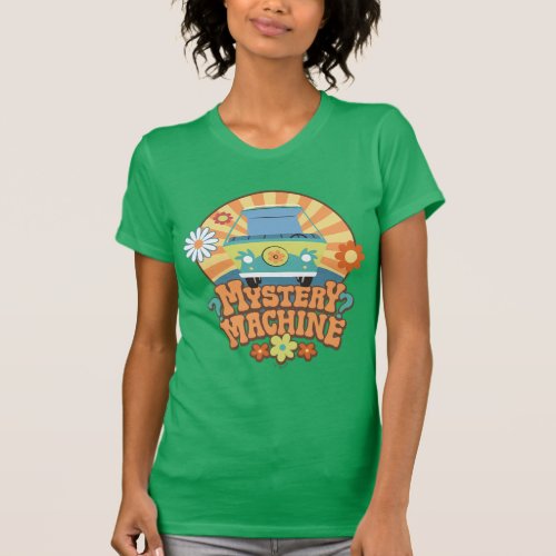 Mystery Machine Van Floral Graphic T_Shirt