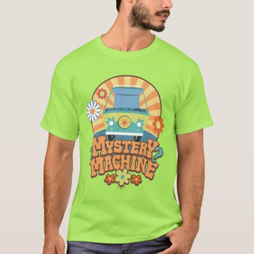 Mystery Machine Van Floral Graphic T_Shirt