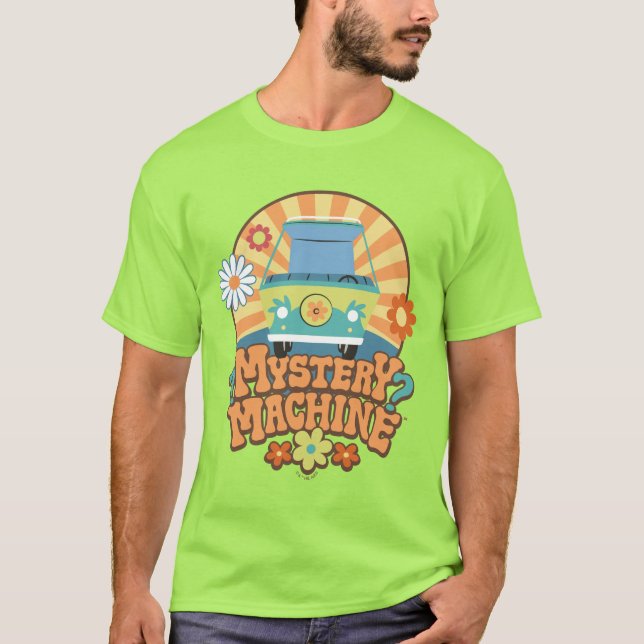 Mystery Machine Van Floral Graphic T-Shirt (Front)