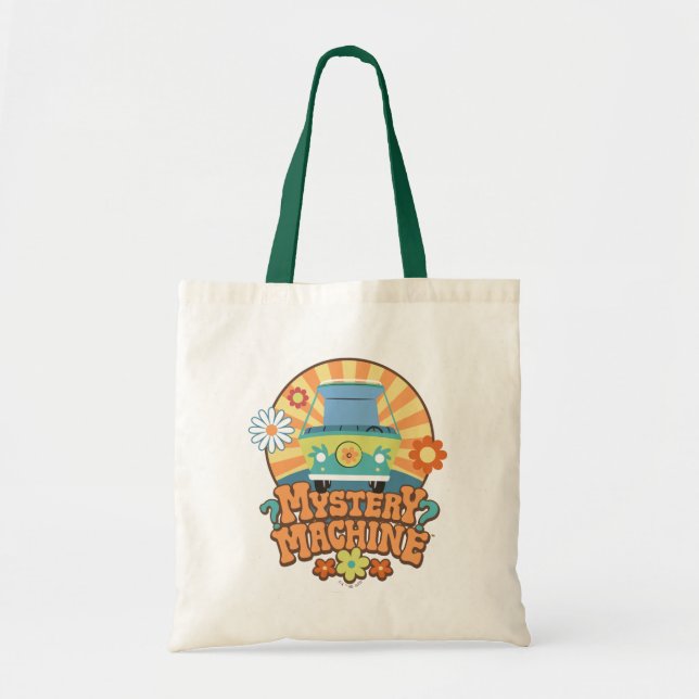 Mystery Machine Van Floral Graphic Tote Bag (Front)