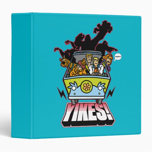 Mystery Machine Yikes Graphic 3 Ring Binder