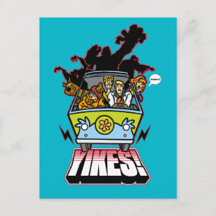 Mystery Machine "Yikes!" Graphic Postcard