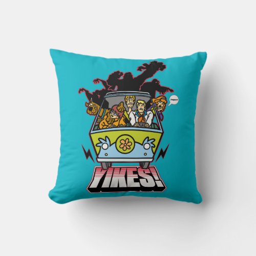 Mystery Machine Yikes Graphic Throw Pillow