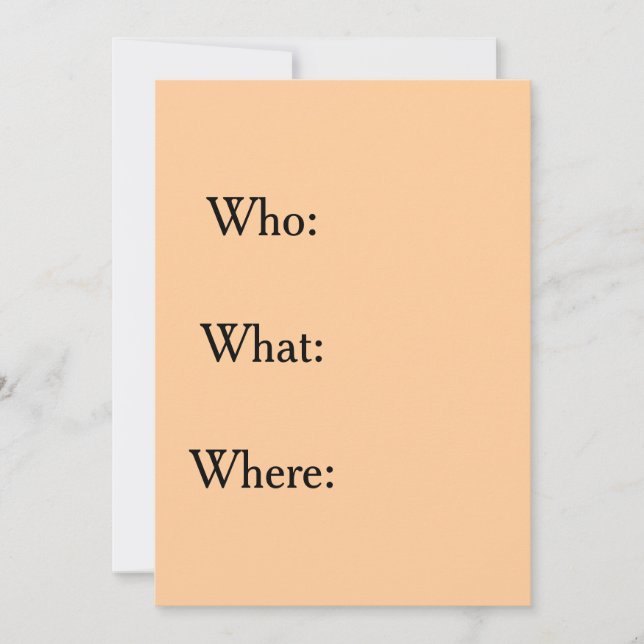 Mystery Party, add text Invitation (Front)